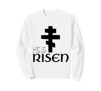 Il est ressuscité orthodoxe christianisme orthodoxe Grec Pâques Sweatshirt