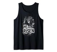 Il est ressuscité Pâques jésus chrétien avec Foi Grunge Débardeur