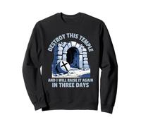 Il est ressuscité, pierre a été roulée, foi chrétienne, Pâques Sweatshirt