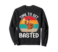 Il est Temps de Boire Une bière Amusante à la Dinde pour Thanksgiving Sweatshirt