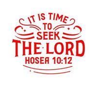 Il est temps de chercher le Seigneur Stickers muraux en PVC 65.6x77.6cm N'abîme pas le mur Rouge