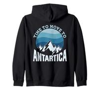 Il Est Temps De Déménager en Antarctique Rétro Antarctique Sweat à Capuche