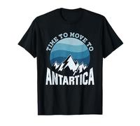 Il Est Temps De Déménager En Antarctique Rétro Antarctique T-Shirt