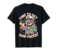 Il est Temps de Faire Une croisière sur la Paresse Face à Un Navire pour des Vacances Amusantes T-Shirt