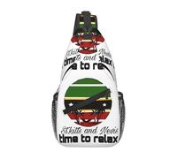 Il Est Temps De Se Détendre sous Le Drapeau De Saint-Kitts Sac À Bandoulière Multifonctionnel Sacs À Dos Antivol Sac Banane pour Shopping Excursion Randonnée