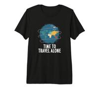 Il est Temps de Voyager Seul en Vacances T-Shirt Haut de Gamme