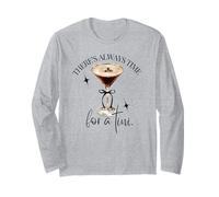 Il est Toujours Temps de déguster Un Tini Espresso Martini Time Vintage Manche Longue