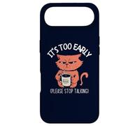 Il est trop tôt, arrête de Parler » Funny Cat & Coffee Coque pour iPhone Air