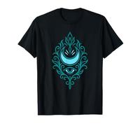 Œil et Lune Symbole Spirituel Art Ornement Mystique T-Shirt