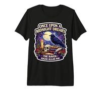 Il était Minuit : Le Corbeau, Fan d'Edgar Allan Poe T-Shirt Haut de Gamme