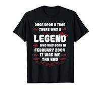 Il était Une Fois Une légende. Février 2004 Anniversaire T-Shirt Graphique avec Valeur