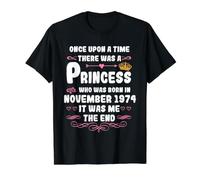 Il était Une Fois Une Princesse. Anniversaire de Novembre T-Shirt Graphique avec Valeur
