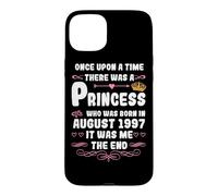 Il était Une Fois Une Princesse. Août 1997 Anniversaire Coque pour iPhone 15 Plus