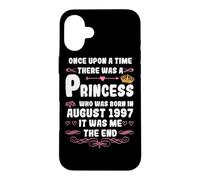 Il était Une Fois Une Princesse. Août 1997 Anniversaire Coque pour iPhone 16 Plus