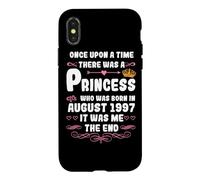 Il était Une Fois Une Princesse. Août 1997 Anniversaire Coque pour iPhone X/XS