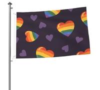 Il existe de nombreux cœurs qui sont des drapeaux de 90 cm x 60 cm avec œillets, des mâts de drapeau de jardin personnalisés