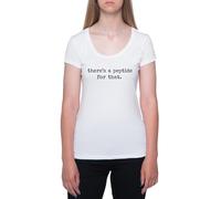 Il Existe Un Peptide pour Ça T-Shirt À Manches Courtes À Col Rond Blanc pour Femme T-Shirt Short Sleeve White Crewneck Tee for Women