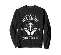 Il Fait Briller sa lumière dans Le Mississippi Vintage Retro Jesus Sweatshirt