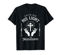 Il Fait Briller sa lumière dans Le Mississippi Vintage Retro Jesus T-Shirt