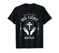 Il Fait Briller sa lumière dans l'Oregon Vintage Retro Jesus T-Shirt