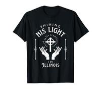 Il Fait Briller sa lumière dans Un Jésus rétro Vintage de l'Illinois T-Shirt