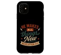 Il Fait de Toutes Choses Nouvelles Revelation 21 5 - Vintage Christian Coque pour iPhone 11