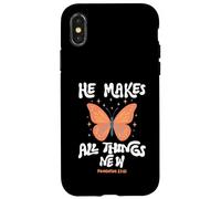 Il Fait Toutes Choses Nouvelles (Révélation 21:5) Coque pour iPhone X/XS