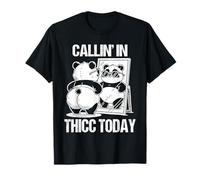 Il faudra Peut-être Appeler Thicc Today Sarcastic Meme Funny Panda T-Shirt