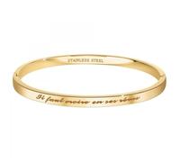 Il faut croire en ses rêves - Bracelet SC Crystal en Acier Finement doré