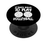 Il Faut des balles pour Jouer au Volleyball PopSockets PopGrip Adhésif
