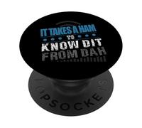 Il Faut du Temps pour Le Savoir grâce à Dah Funny Radio Operator PopSockets PopGrip Adhésif