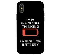 Il implique de Penser Avoir Une Batterie Faible et Humour à Faible consommation d'énergie Coque pour iPhone X/XS