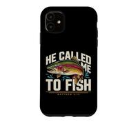 Il m'a appelé à pêcher Matthieu 4:19 La Foi dans la pêche Coque pour iPhone 11