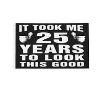 Il M'A Fallu 25 Ans Pour Être Aussi Belle. 25E Anniversaire Garden Flag Décoratif Drapeau De Jardin Avec Œillets Drapeaux Pour Cour Jardin Vacances 90X150Cm