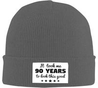 Il m'a Fallu 90 Ans pour Ressembler À Ça Femme Homme Bonnets Hiver Souple Bonnet De Trawler Classique Bonnets Tricoté pour Ski Toutes Les Saisons Course À Pied