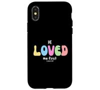 Il m'aimait d'abord : Graphique d'affirmation chrétienne basée sur la Foi Coque pour iPhone X/XS
