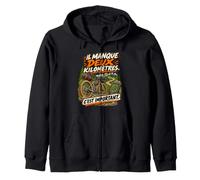 Il Manque Deux Kilomètres C'est Important Humour Cycliste Sweat à Capuche