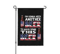 Il me faudra une autre bière pour faire passer celle-ci. Drapeau du 4 juillet, 30 x 45 cm, bannière double fac