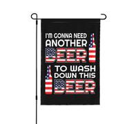 Il me faudra une autre bière pour faire passer celle-ci. Drapeau du 4 juillet, 71 x 102 cm, bannière double fa