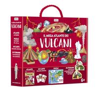 Il mega atlante dei vulcani. Ediz. a colori. Con 40 carte domanda-risposta. Con 20 formine. Con puzzle