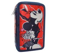 il megastore dei giocattoli e Giochiamo Trousse complète triple 3 compartiments 2024-2025 - Trousse triple compartiment avec 3 fermetures éclair, Minnie., Trousse à 3 fermetures éclair pour