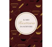 Il mio Ricettario: Quaderno per scrivere per le tue 110 ricette su due pagine affiancate, in formato A4, nelle sezioni antipasti, primi, secondi di ... dessert ed altro. Comodo indice iniziale.