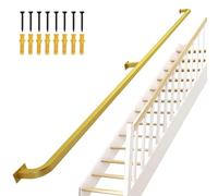 Il moderne doré pour escaliers - Garde-corps en métal intérieur et extérieur en fer forgé de sécurité il support robuste pour escalier design élégant