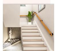 Il moderne en bois pour escaliers - Kit de garde-corps mural d'intérieur de 3 m, rampe élégante pour terrasses, lofts et barre d'appui de sécurité, parfaite pour les escaliers de maison