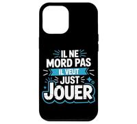 Il Ne Mord Pas Il Veut Juste Jouer Jeux Vidéo Gamer Coque pour iPhone 12 Pro Max
