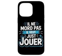 Il Ne Mord Pas Il Veut Juste Jouer Jeux Vidéo Gamer Coque pour iPhone 14 Pro Max