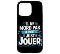 Il Ne Mord Pas Il Veut Juste Jouer Jeux Vidéo Gamer Coque pour iPhone 15 Pro Max