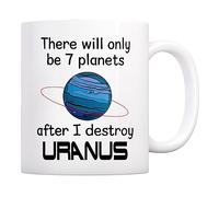 Il Ne Restera Que 7 Planètes Après La Destruction D'Uranus. Tasses À Thé Drôle Mug À Café Mignonne Tasse À Café Pour Cacao Lait Boissons Chaudes 330Ml