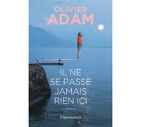 Olivier Adam – Il ne se passe jamais rien ici – Roman – Broché – Flammarion