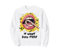 Il ne se sucera Pas Tout Seul Bonbons drôle Baiser de Noël Sweatshirt